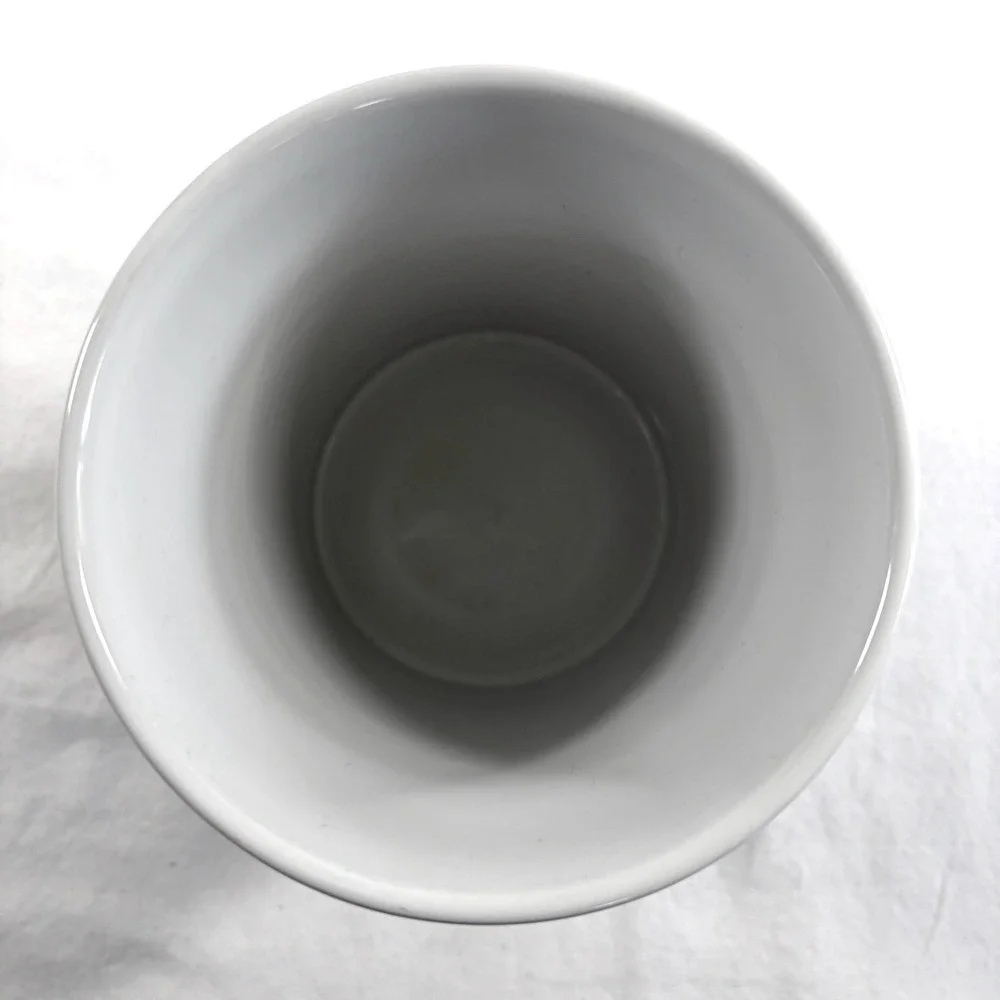 Le Creuset White Stoneware Crock 1 Quart Kitchen Tool Jar 6.25 Inch Cottagecore